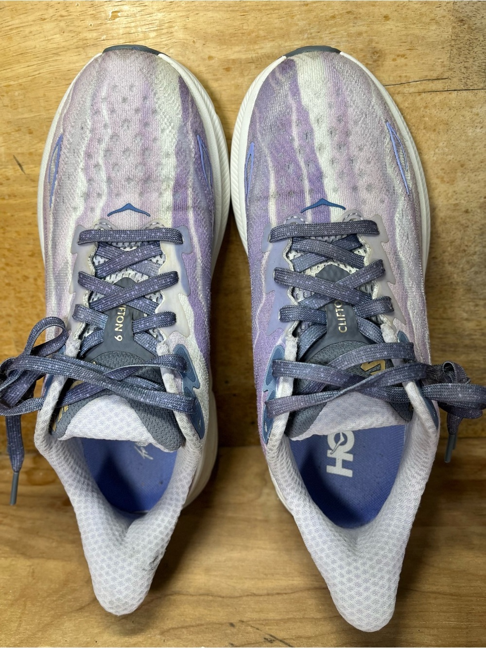 Hoka One One X FPM Clifton 9 Womens Size 7.5 Running Shoes Sneakers Purple - Picture 7 of 12